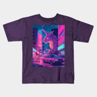 Retrowave Dragon Kids T-Shirt